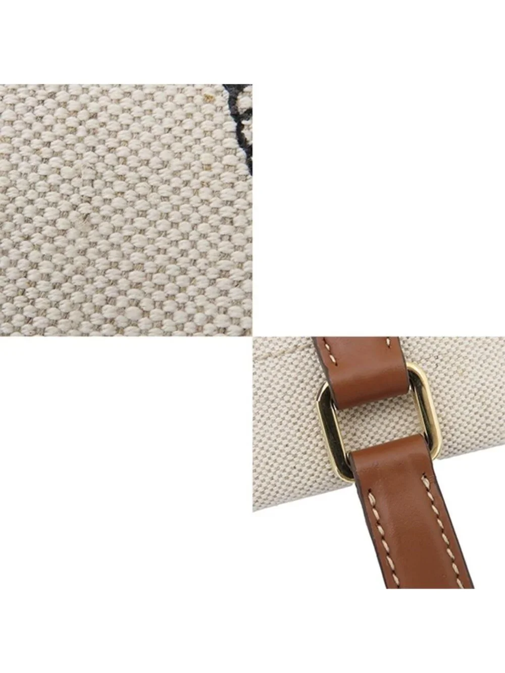 Prada Tote Off White Canvas Leather